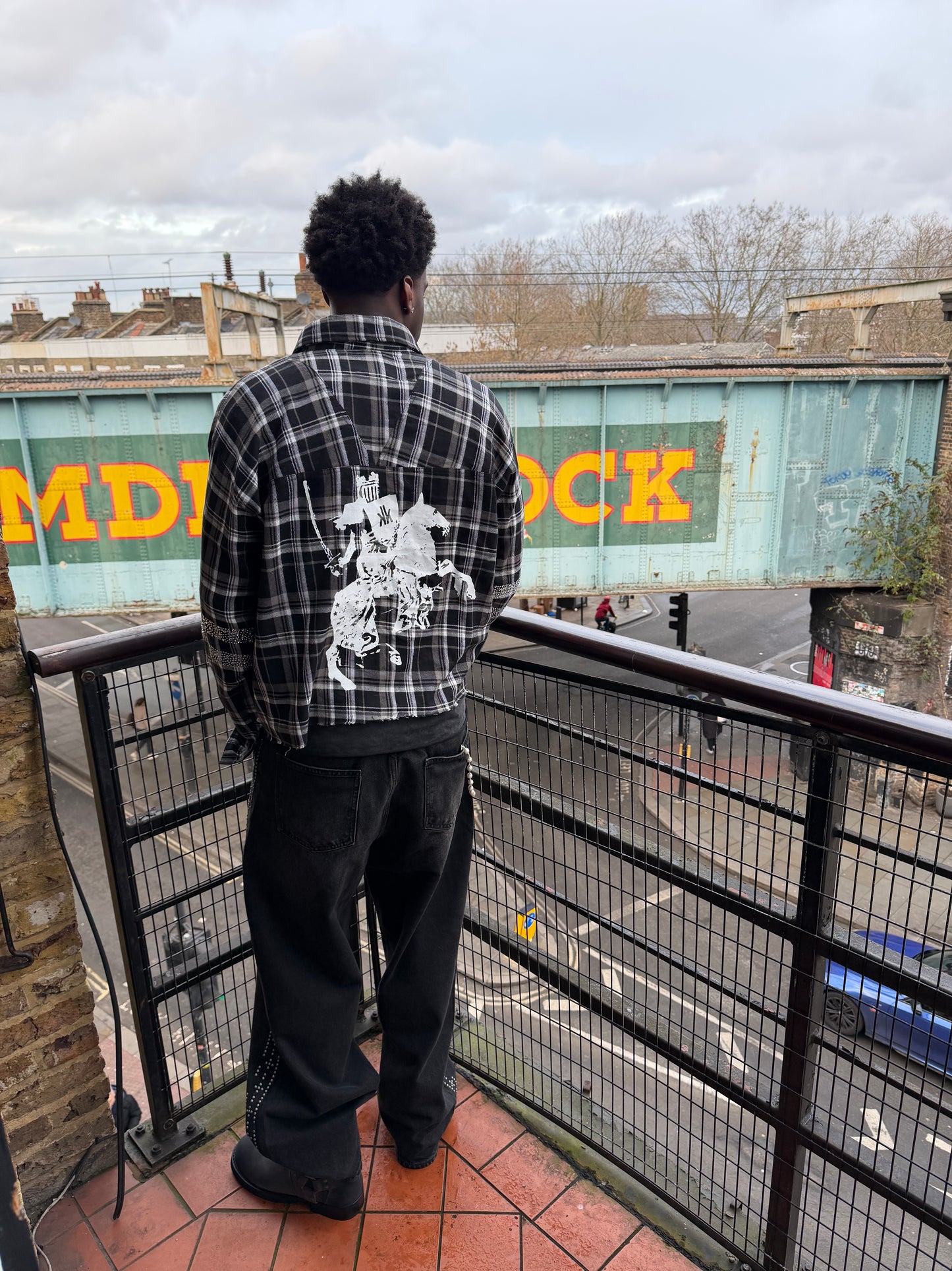 KK Rhinestone Flannel - Grey