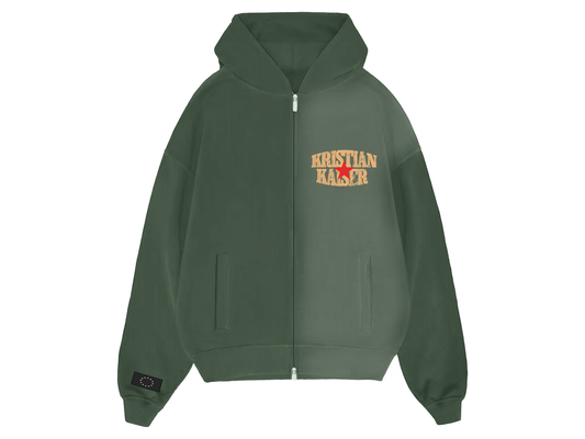 Wild Kwest Zip Hoodie - Pine Green