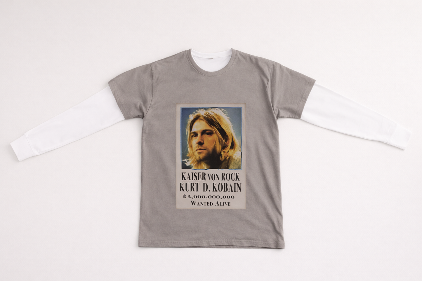 Kurt Kobain Double Layered Tee